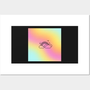 Pink Pastel Rainbow Posters and Art
